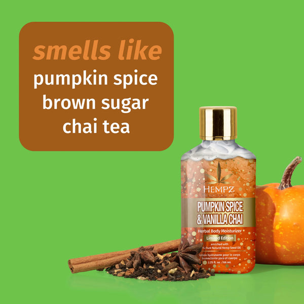 Hempz Pumpkin Spice & Vanilla Chai Herbal Body Moisturizing Lotion