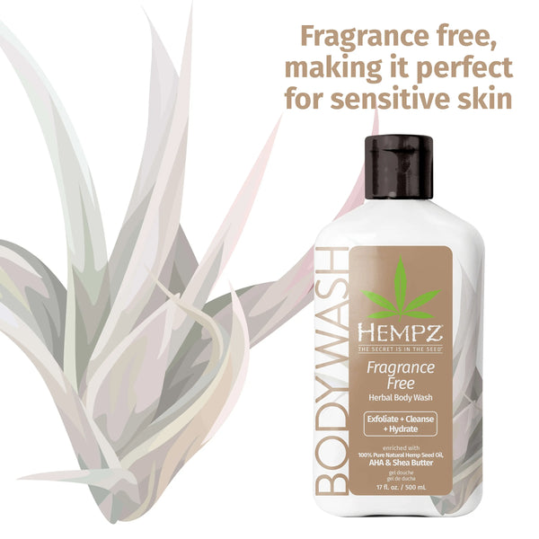 Fragrance free body wash for sensitive skin