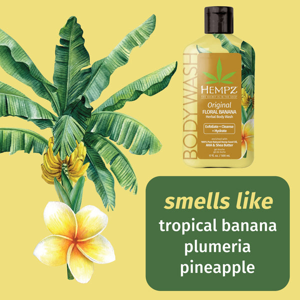 Hempz Original Body Wash with a Floral Banana Scent