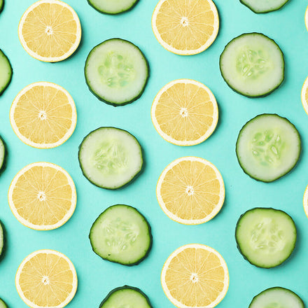 White Citrus & Cucumber slices