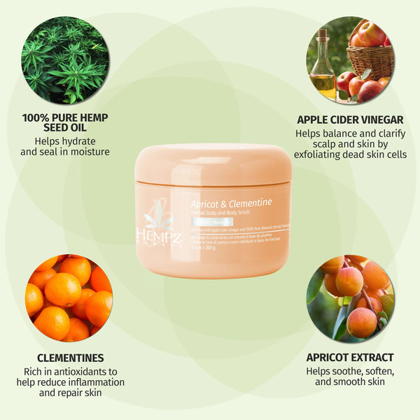 Hempz Apricot & Clementine Herbal Scalp & Body Scrub