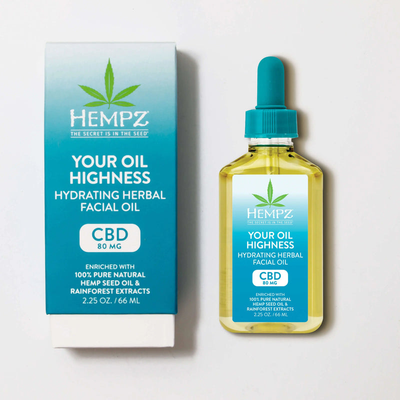 Hempz CBD Your Oil Highness Hydrating Herbal Facial Oil Box