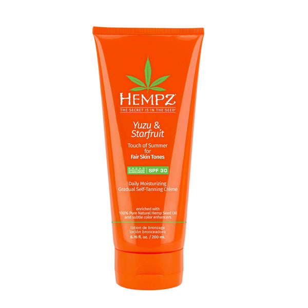 Hempz Daily SPF Yuzu & Starfruit Touch of Summer Moisturizing Gradual Self-Tanning Creme with SPF 30 for Fair Skin Tones