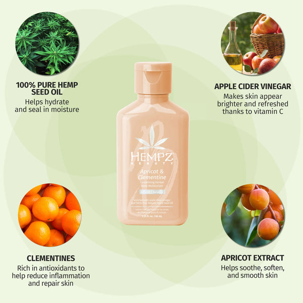 Hempz Travel-Size Apricot & Clementine Smoothing Herbal Body Moisturizer