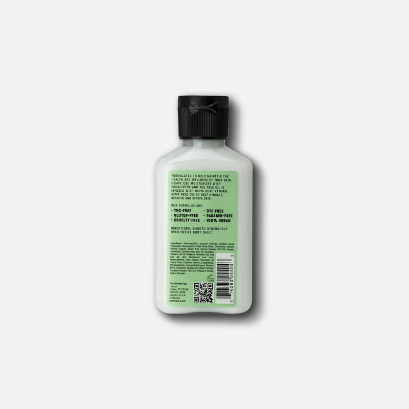 Hempz CBD Aromatherapy Eucalyptus & Tea Tree Oil Herbal Body Moisturizer Lotion, Back