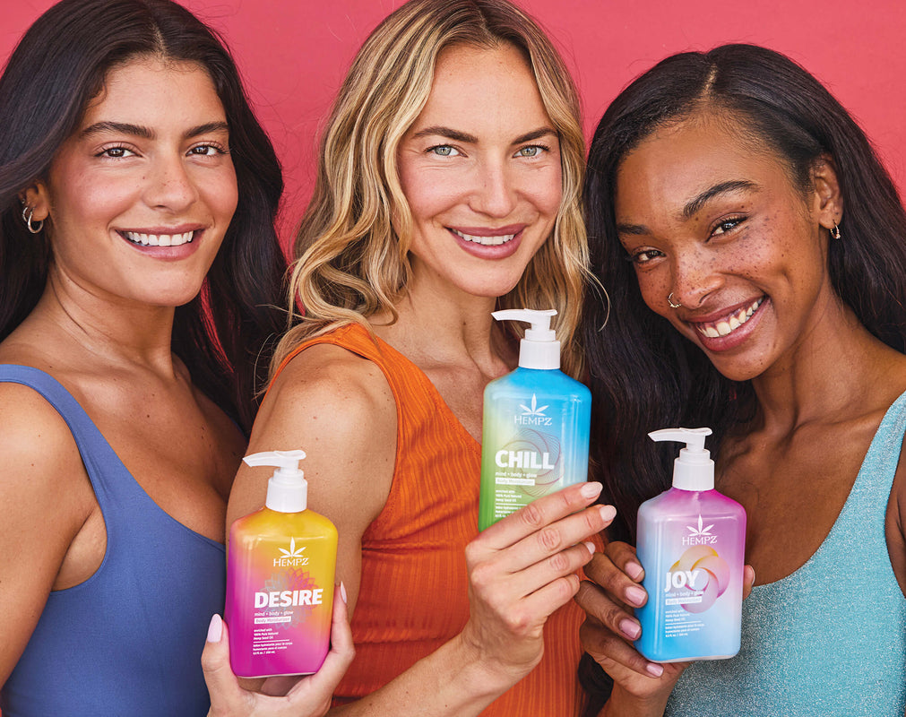 Hempz Mood Collection Lotions with Models