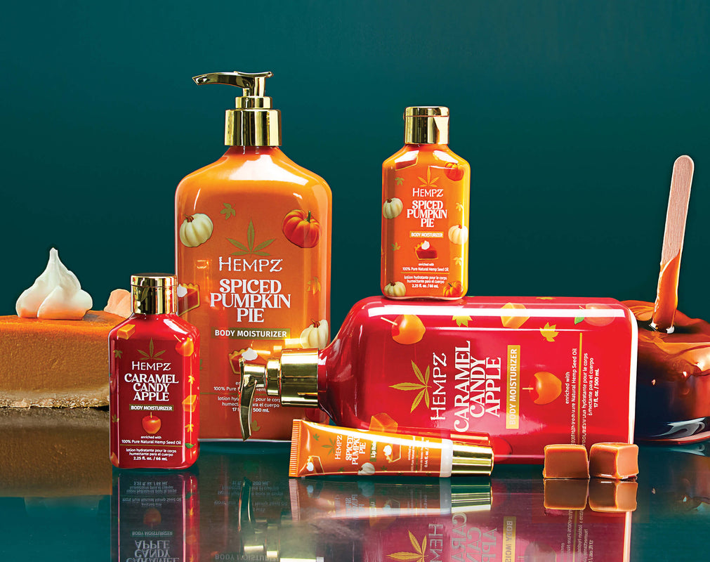 Hempz Fall Collection of Spiced Pumpkin Pie & Caramel Candy Apple Lotions