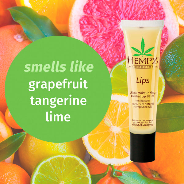 Hempz Herbal Lip Balm with notes of grapefruit, tangerine & lime