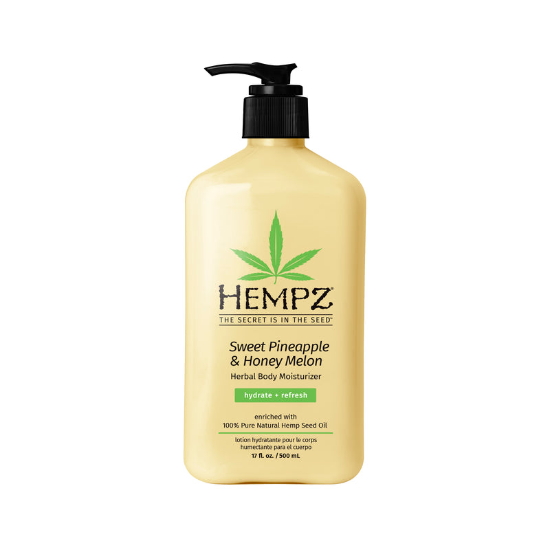 Hempz Sweet Pineapple & Honey Melon Herbal Body Moisturizing Lotion with 100% pure hemp seed oil