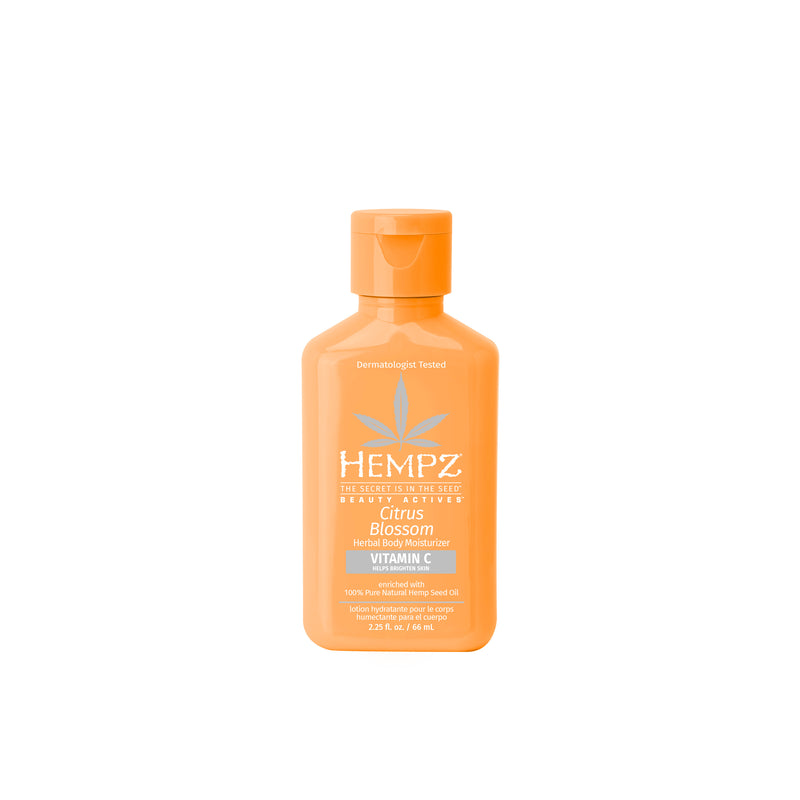 Hempz Travel-Size Beauty Actives Citrus Blossom Herbal Body Moisturizing Lotion with Brightening Vitamin C