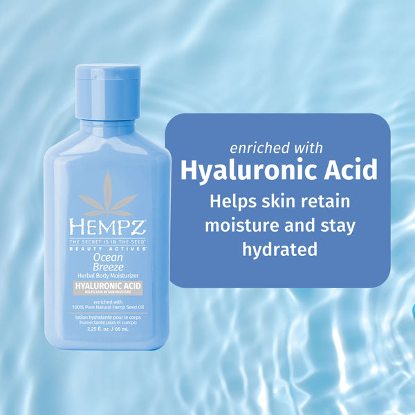 Hempz Travel-Size Ocean Breeze Lotion with Hydrating Hyaluronic Acid