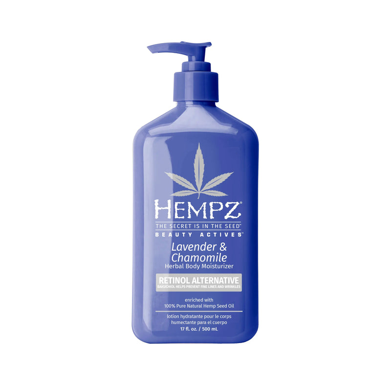 Hempz Beauty Actives Lavender & Chamomile Herbal Body Moisturizing Lotion with Retinol Alternative