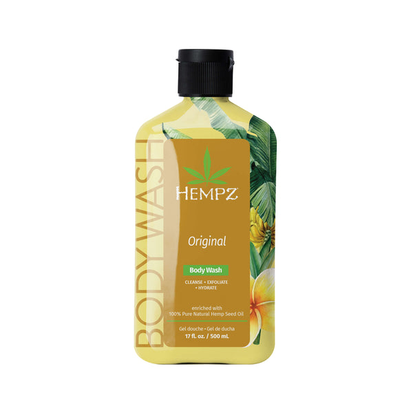 Hempz Original Floral Banana Herbal Body Wash to Exfoliate, Cleanse & Hydrate