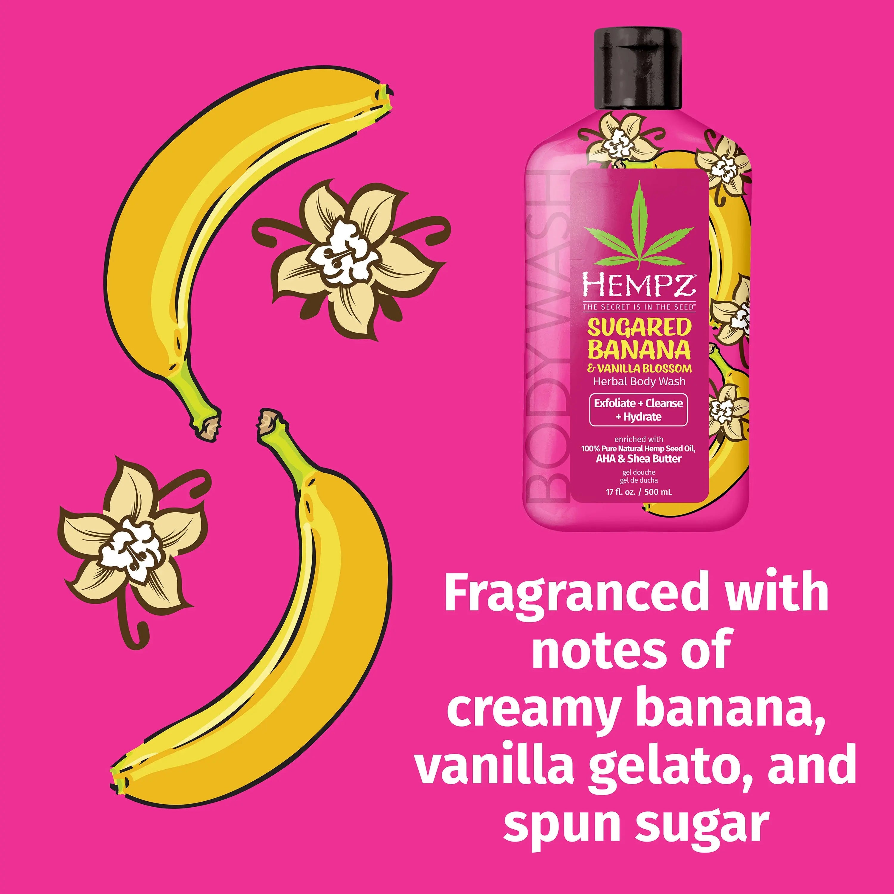 Hempz Sugared Banana and Vanilla Blossom Herbal Body Wash