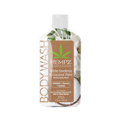 Hempz White Gardenia & Coconut Palm Herbal Body Wash to Exfoliate + Cleanse + Hydrate