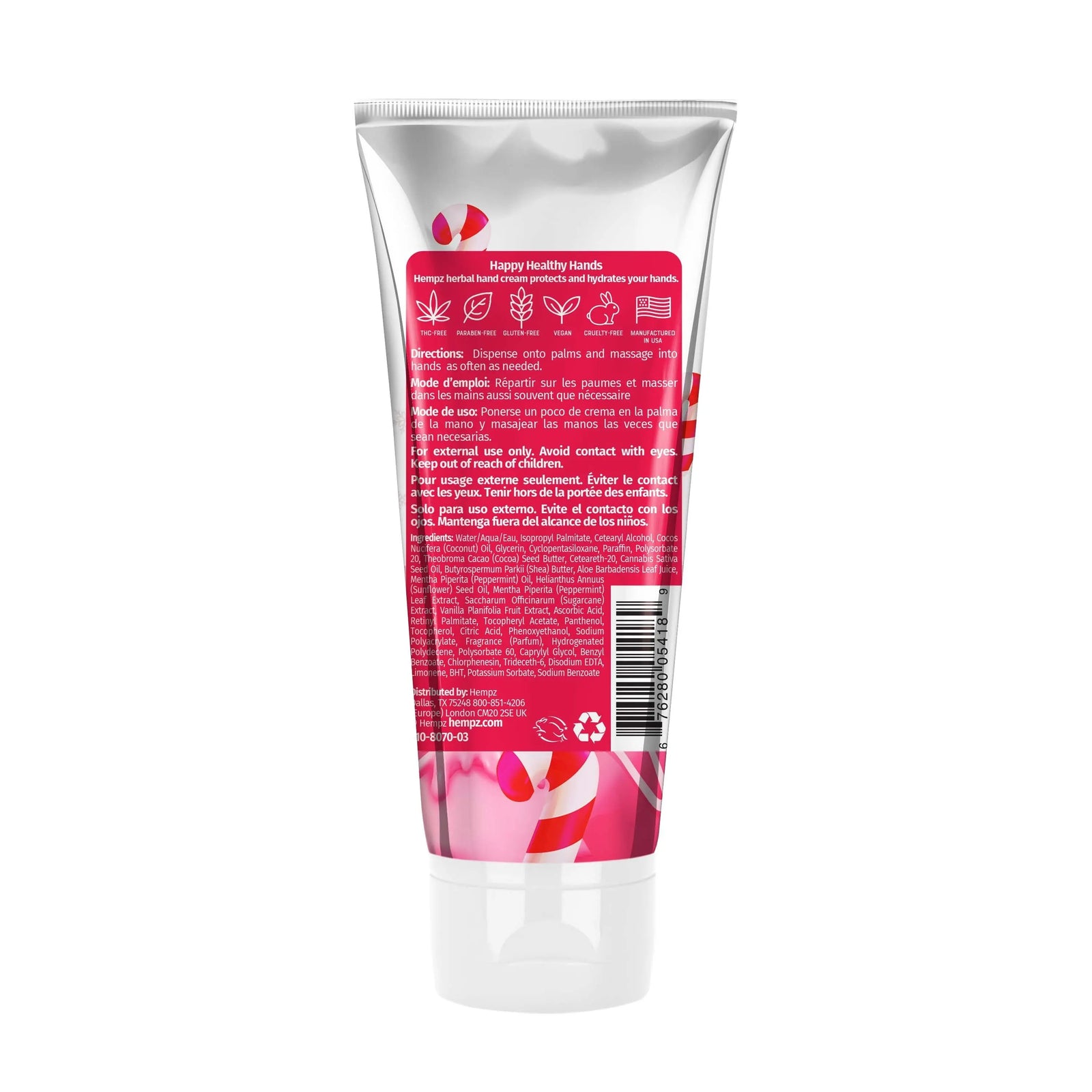 Hempz Candy Cane Lane Herbal Moisturizing Hand Cream