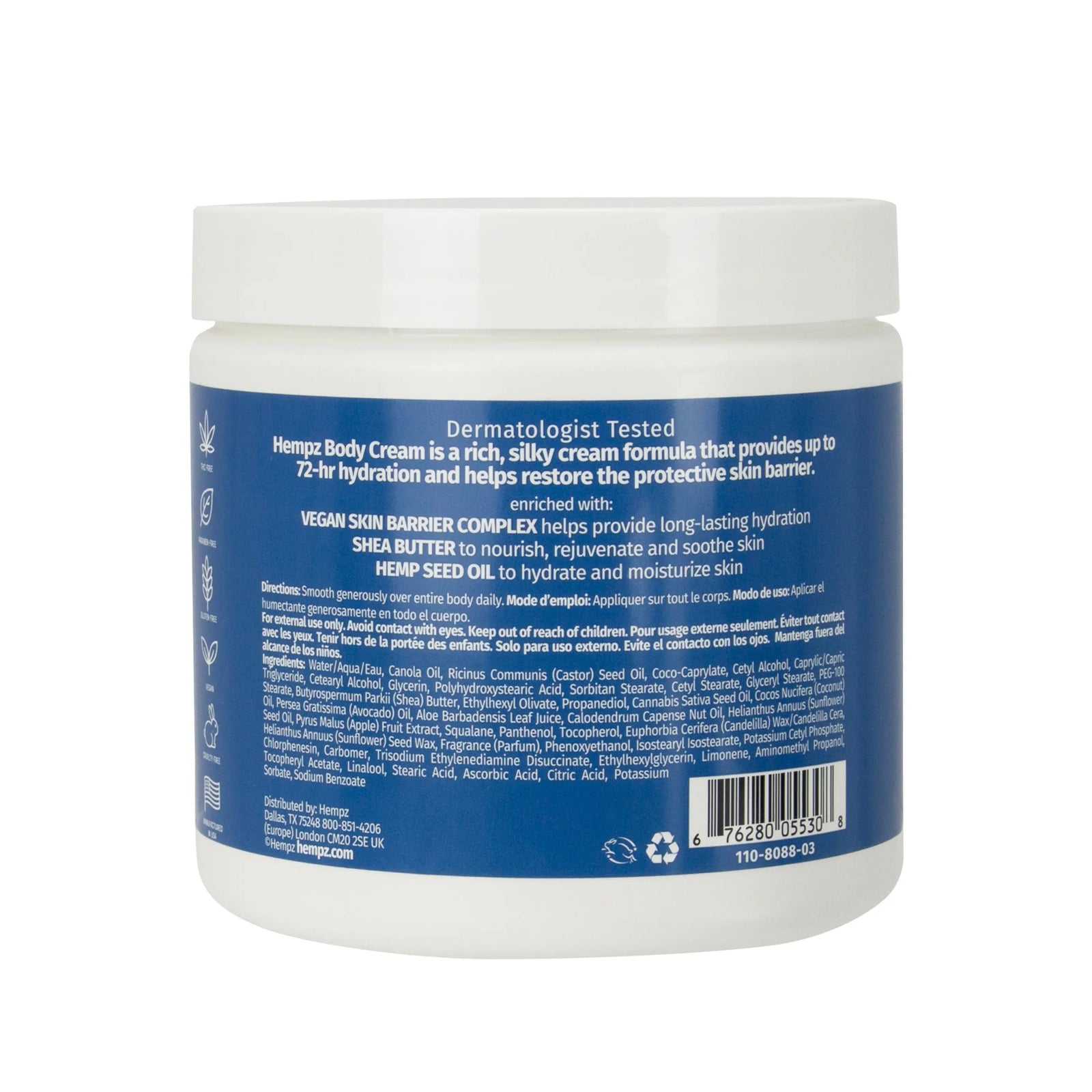 Hempz Triple Moisture Fresh Citrus Herbal Body Cream for 72 hours