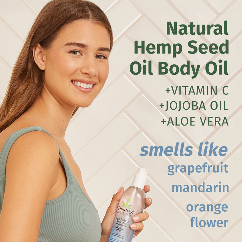 Hempz Triple Moisture Herbal Body Oil fragrance notes 