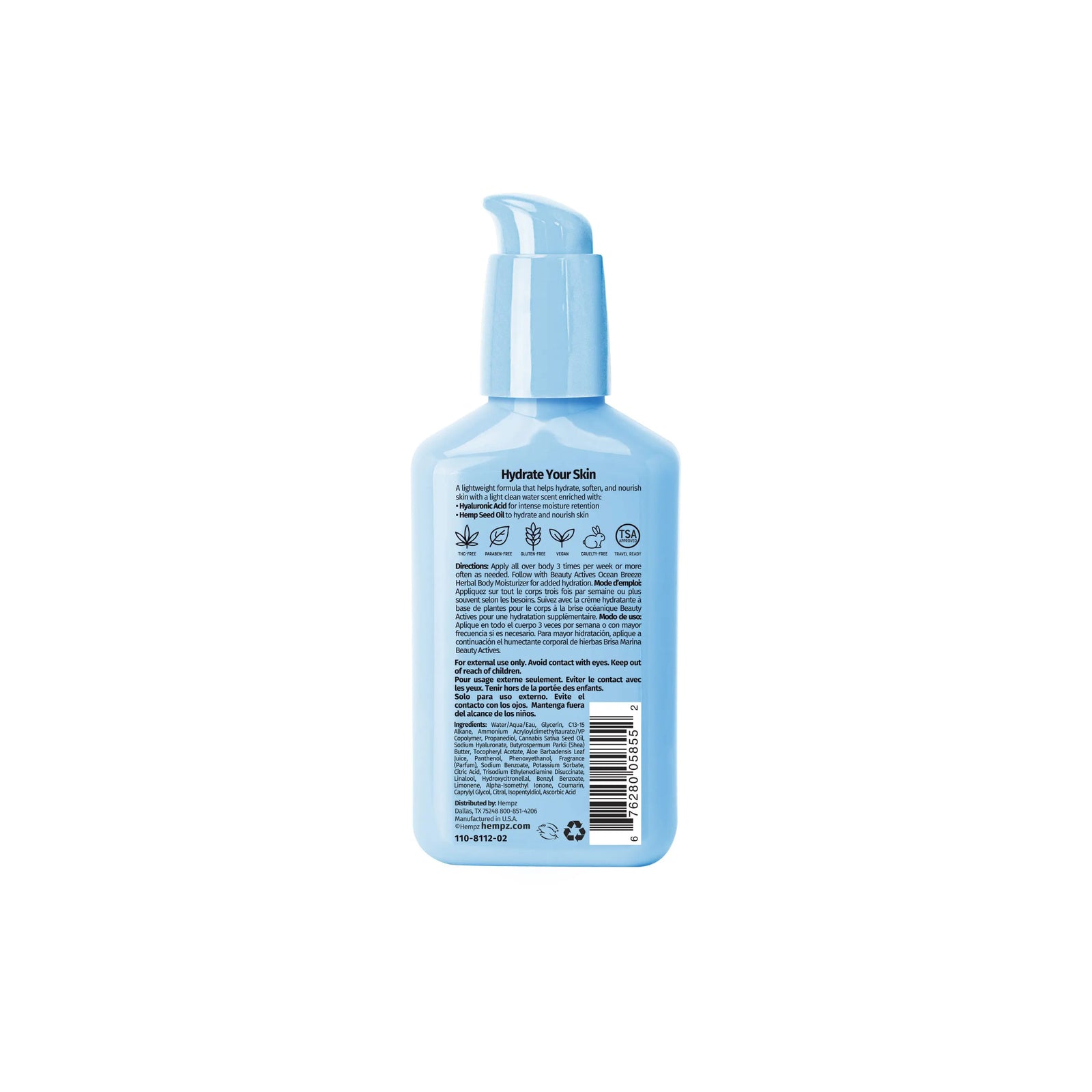 Travel-Size Beauty Actives Ocean Breeze Herbal Body Serum with Hyaluro