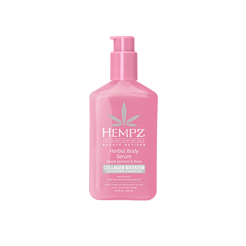 Hempz Beauty Actives Sweet Jasmine & Rose Herbal Body Serum with Collagen Booster for dry skin