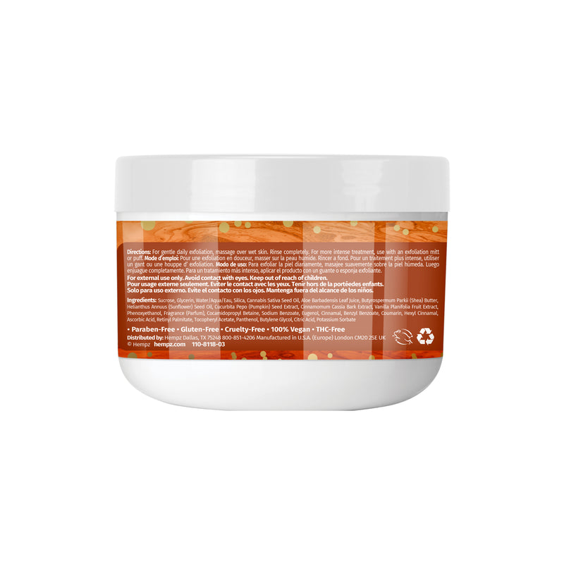 Hempz Pumpkin Spice & Vanilla Chai Herbal Body Sugar Scrub, back