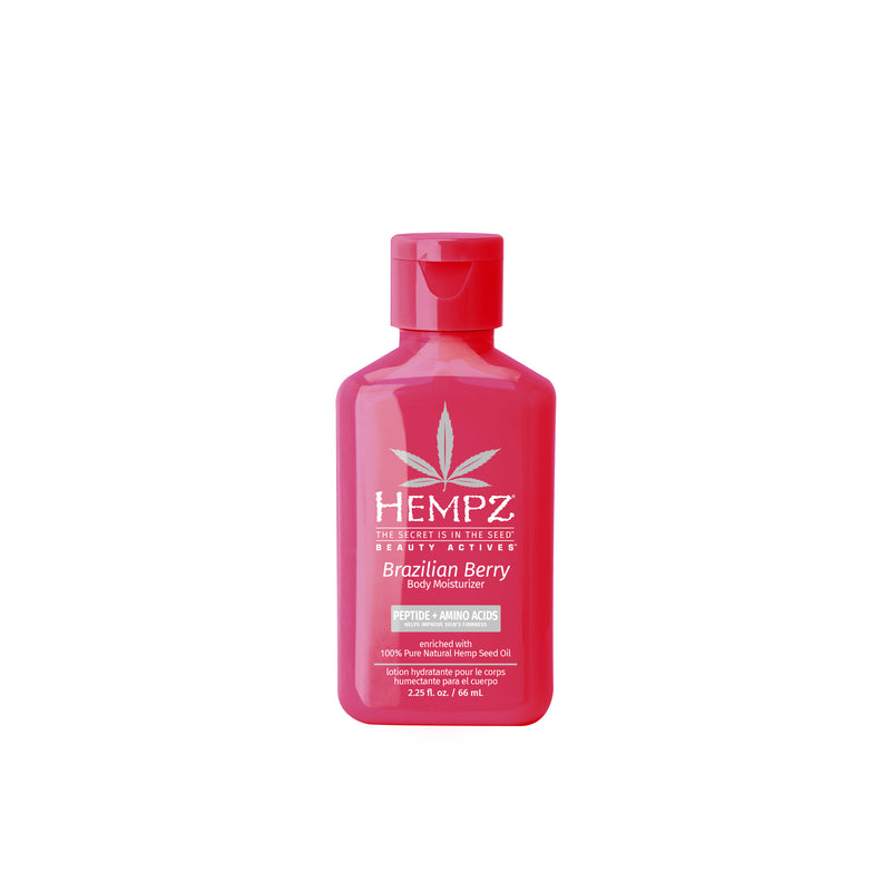 Hempz Travel-Size Beauty Actives Brazilian Berry Herbal Body Moisturizer with Peptides + Amino Acids