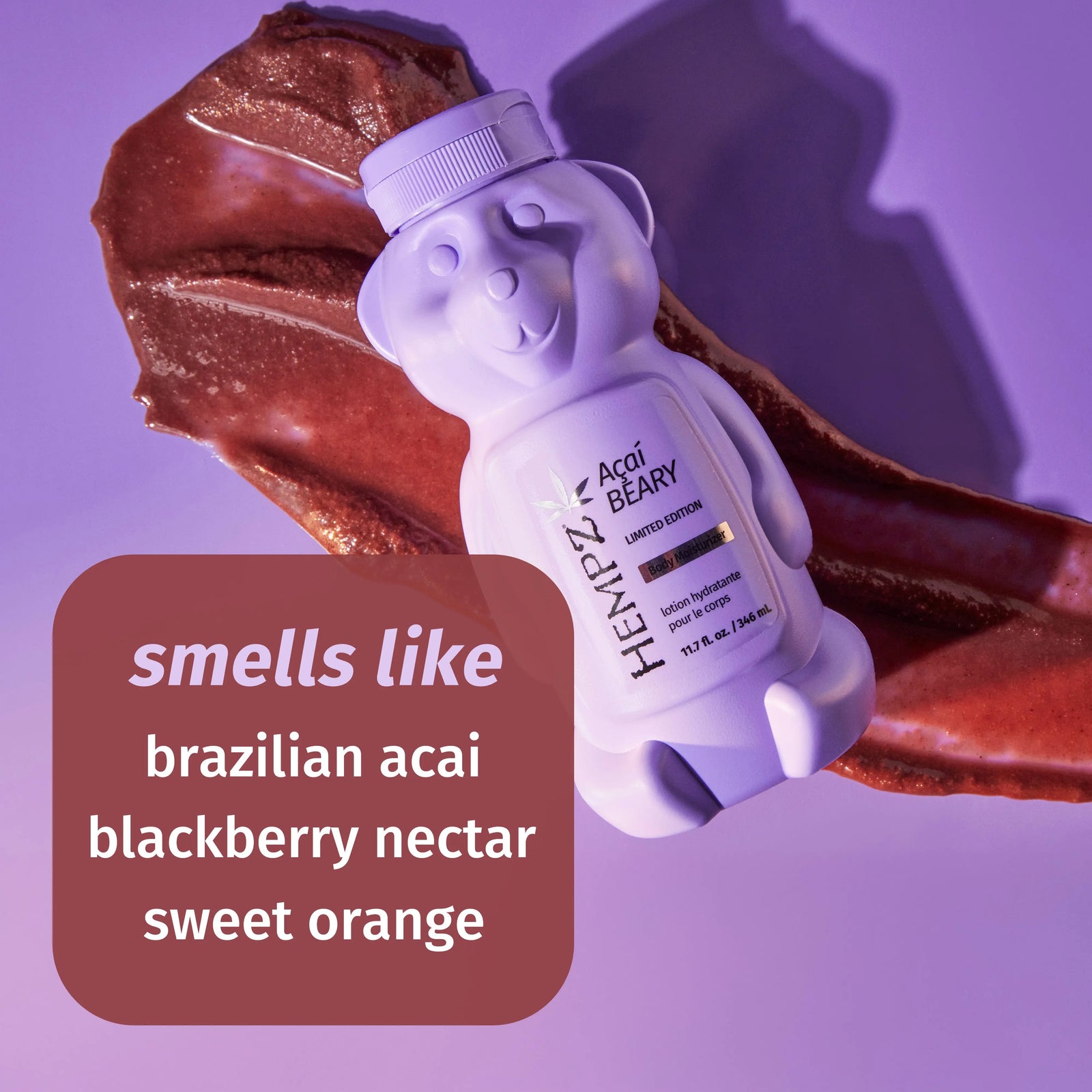 Hempz Limited Edition Acai Beary Herbal Body Moisturizing Lotion