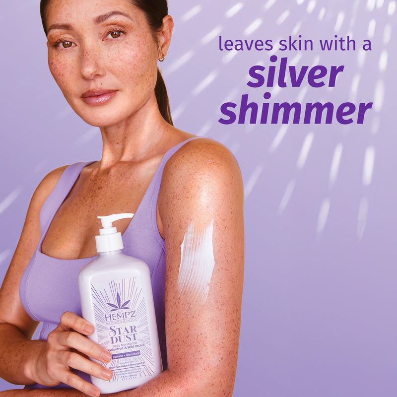 Star Dust leaves skin with a silver shimmer