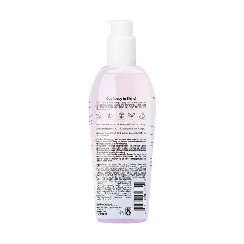 Hempz Star Dust Body Oil, Back