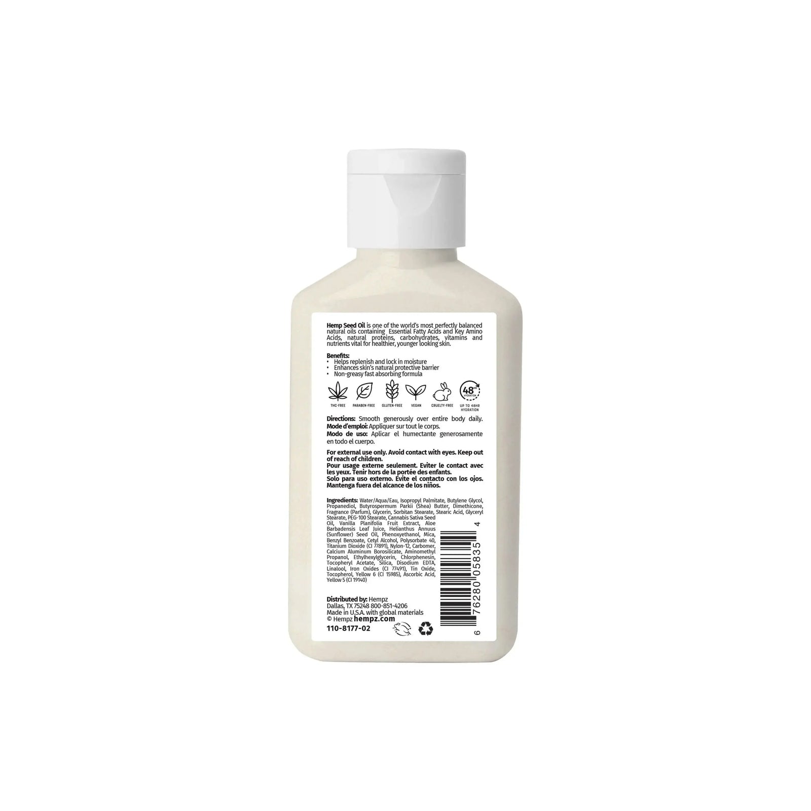 Hempz Travel-Size Spun Sugar & Vanilla Bean Herbal Body