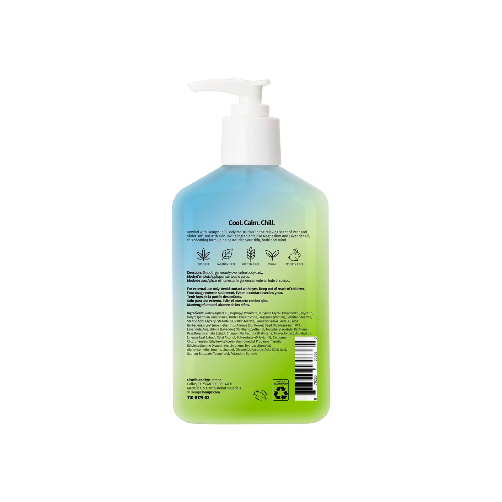 Hempz CHILL Body Moisturizing Lotion