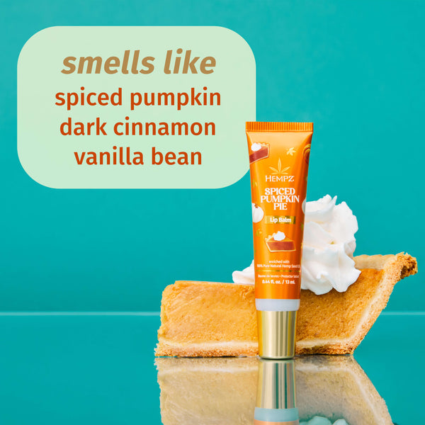 Hempz Pumpkin Pie Lip with notes of spiced pumpkin, dark cinnamon, & vanilla bean