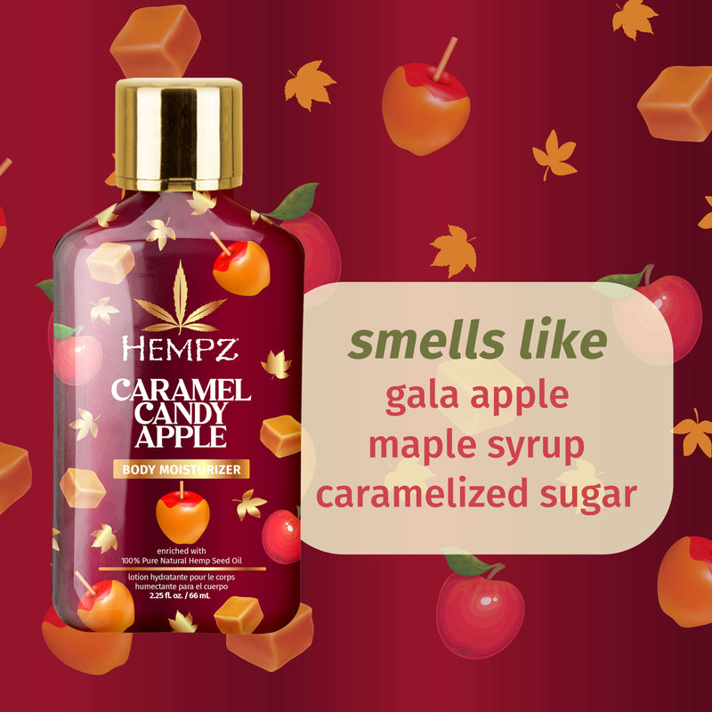 Hempz Gala Apple Moisturizer with notes of gala apple, maple syrup, and caramelized sugar