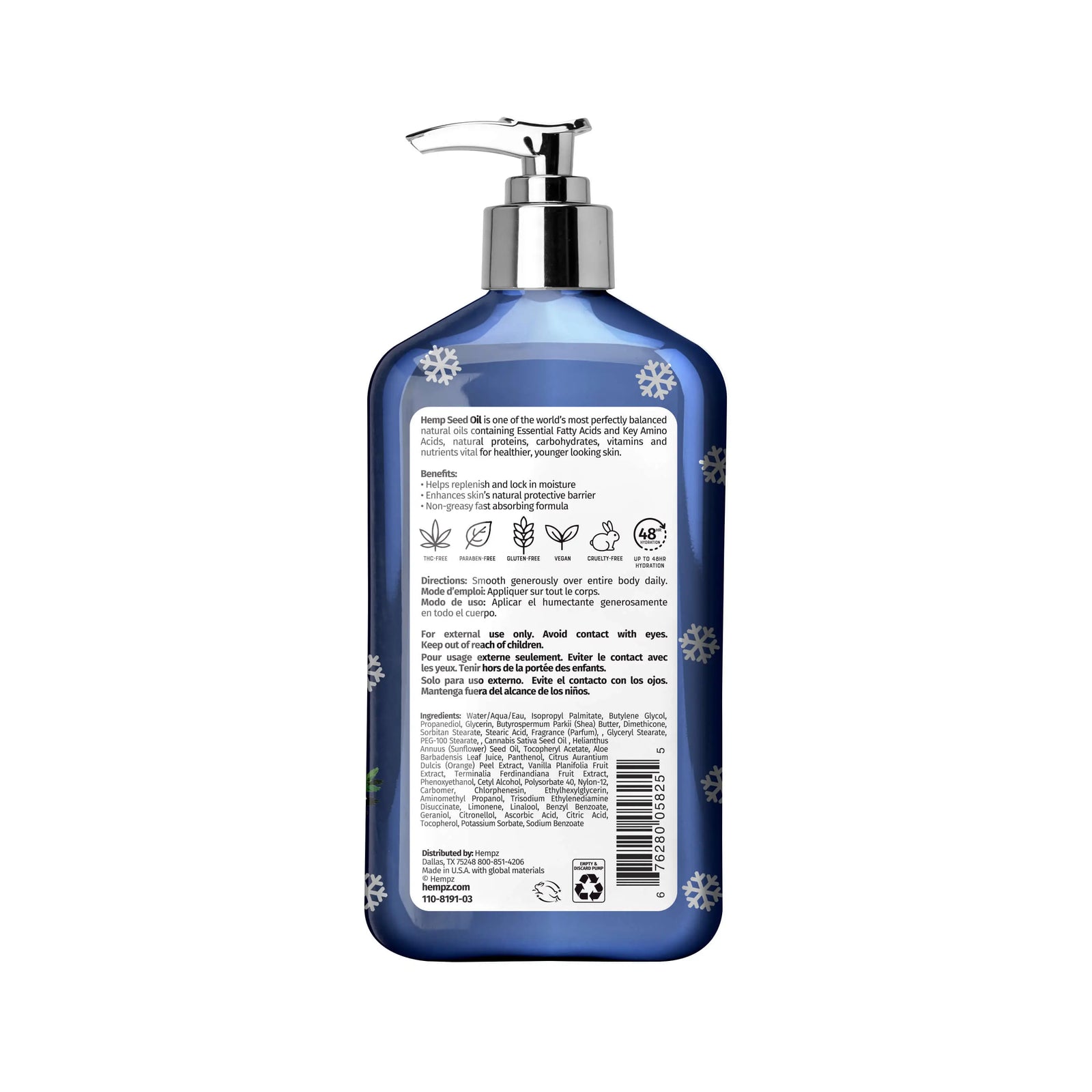 Hempz Winter Wonderland Body Moisturizing Lotion for Dry Skin