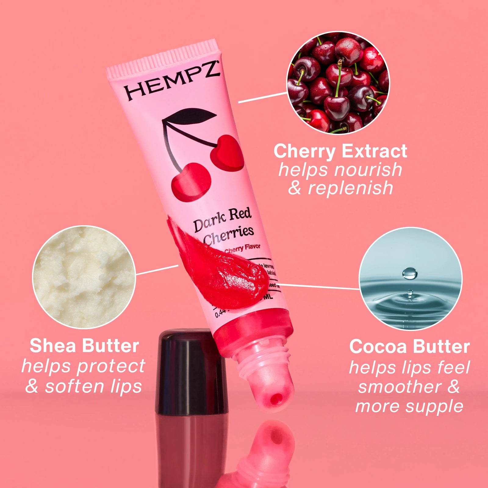 Hempz Dark Red Cherries Tinted Lip Balm