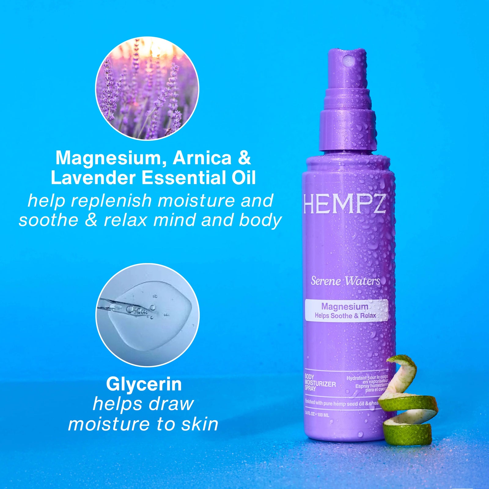 Hempz Beauty Actives Serene Waters Moisturizing Body Fragrance