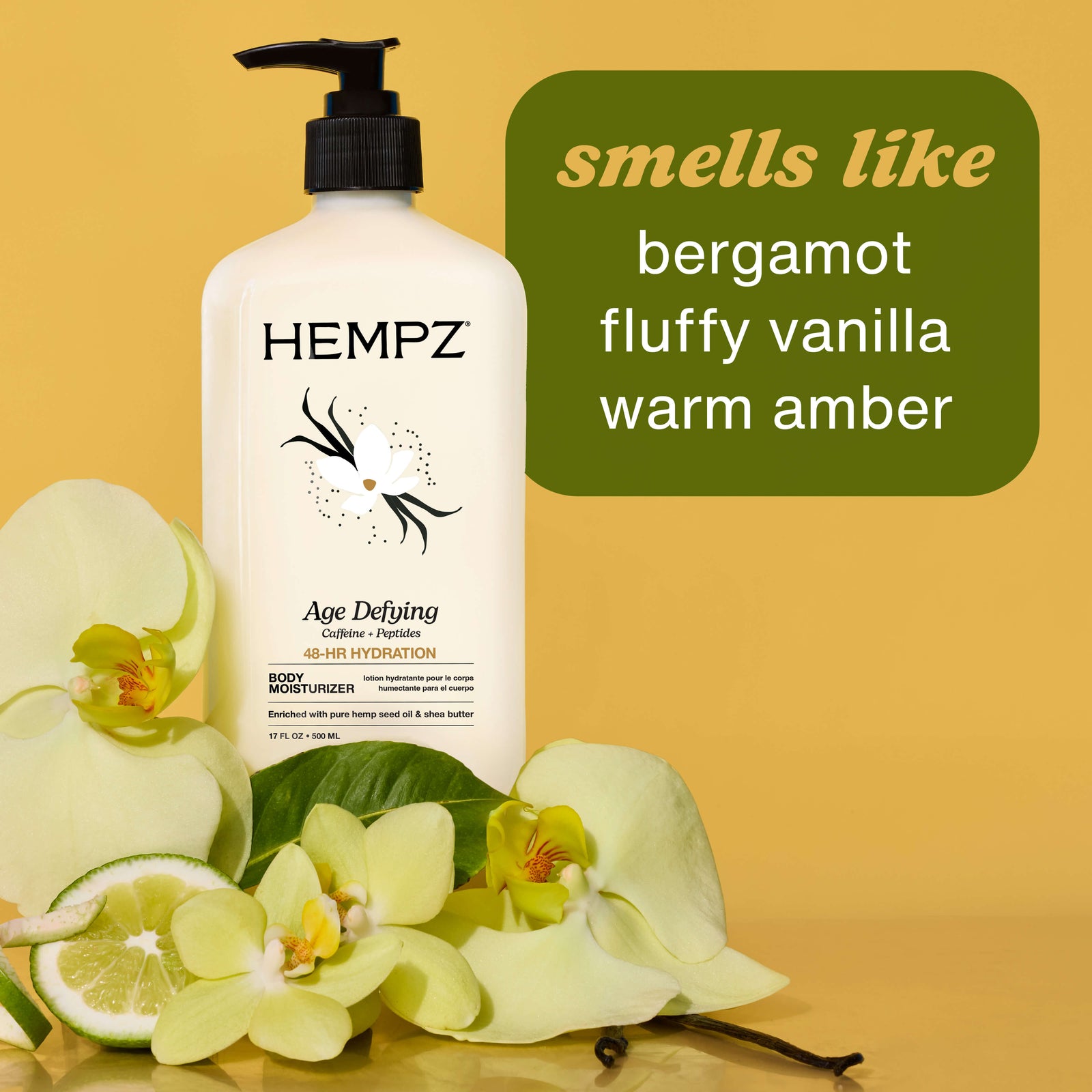 Hempz Age Defying Moisturizing Body Lotion with Peptides + Caffeine