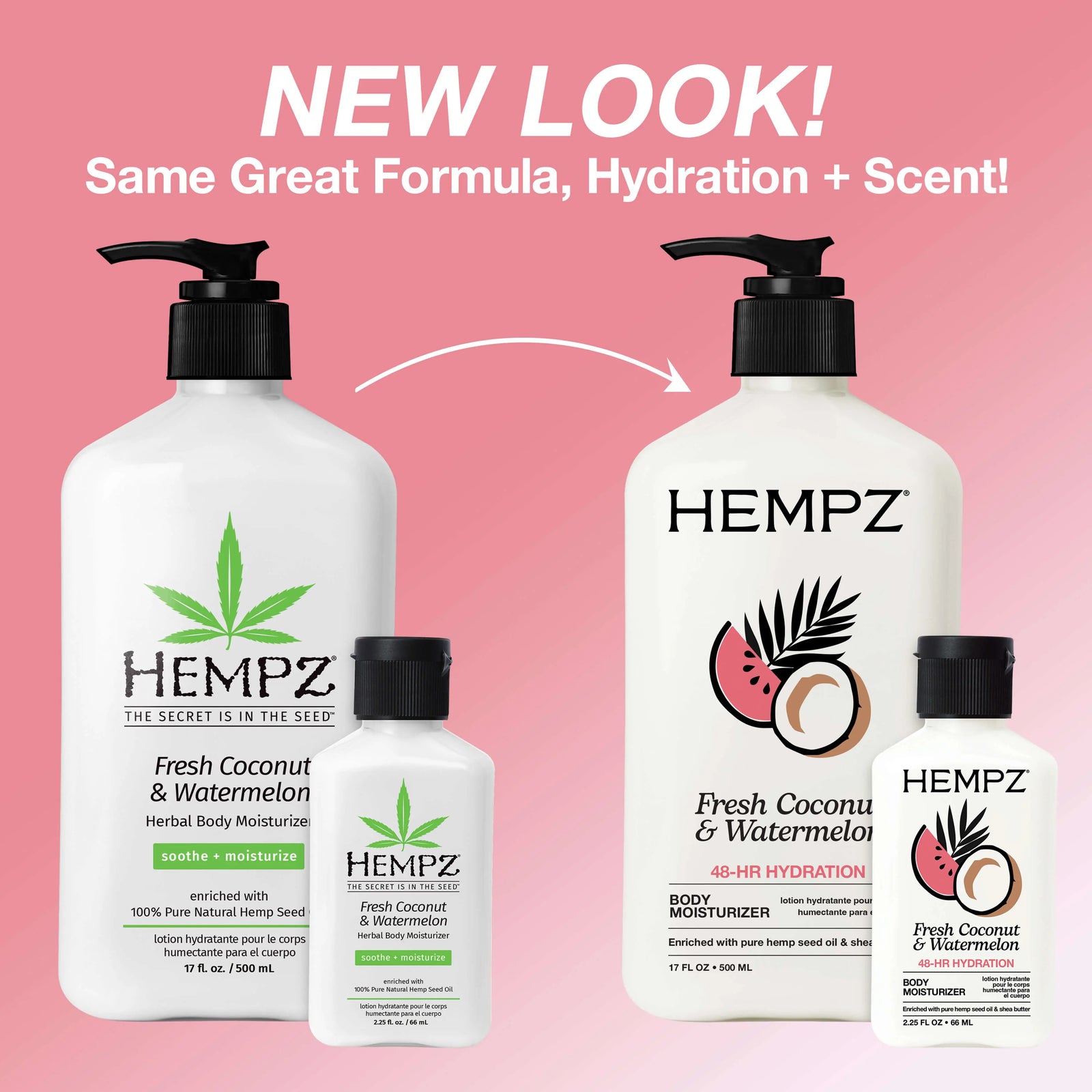 Hempz Travel-Size Fresh Coconut & Watermelon Moisturizing Body Lotion