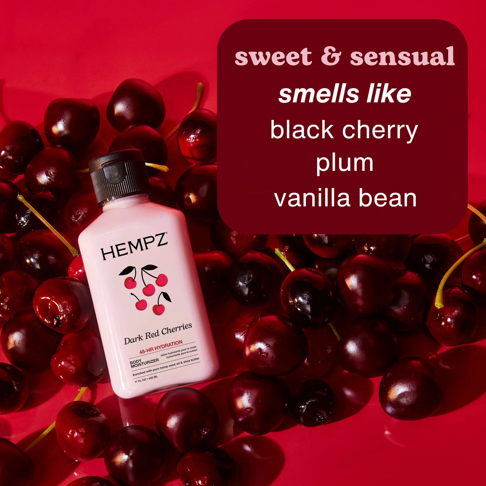 Hempz Travel-Size Dark Red Cherries Moisturizing Body Lotion