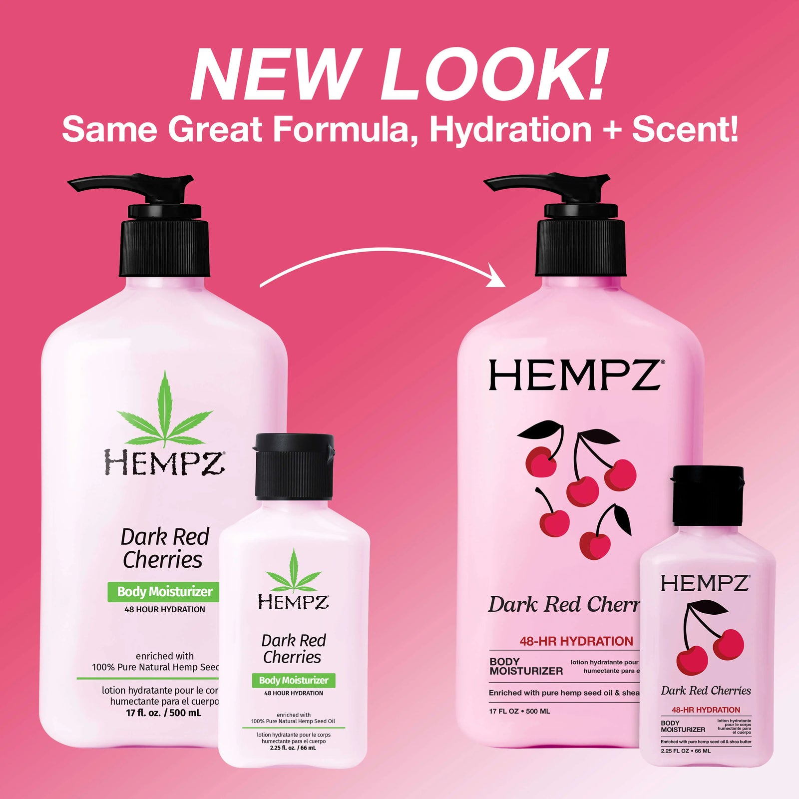 Hempz Travel-Size Dark Red Cherries Moisturizing Body Lotion