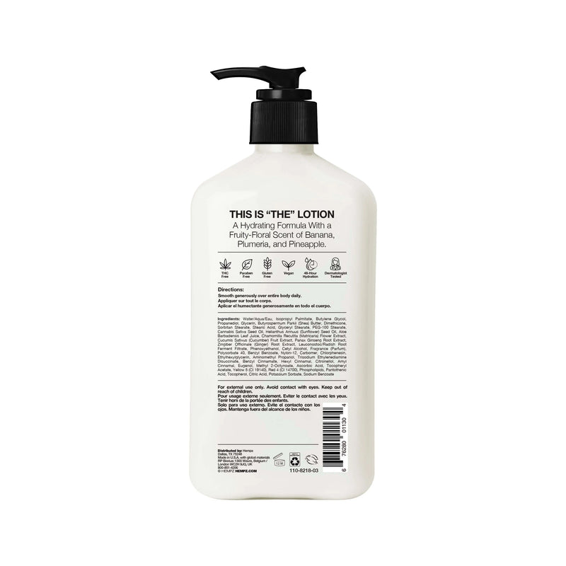 Hempz Original Moisturizing Body Lotion with Floral/Banana Scent