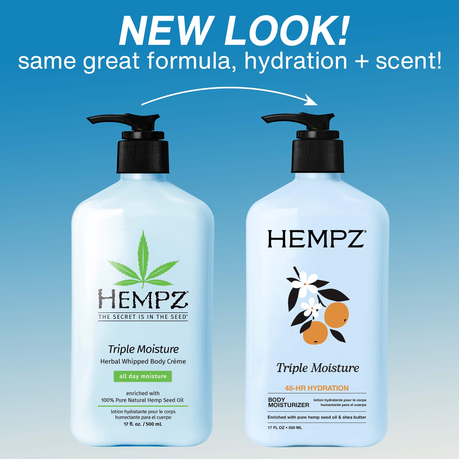 Hempz Triple Moisture Moisturizing Body Lotion with Fresh/Citrus Scent
