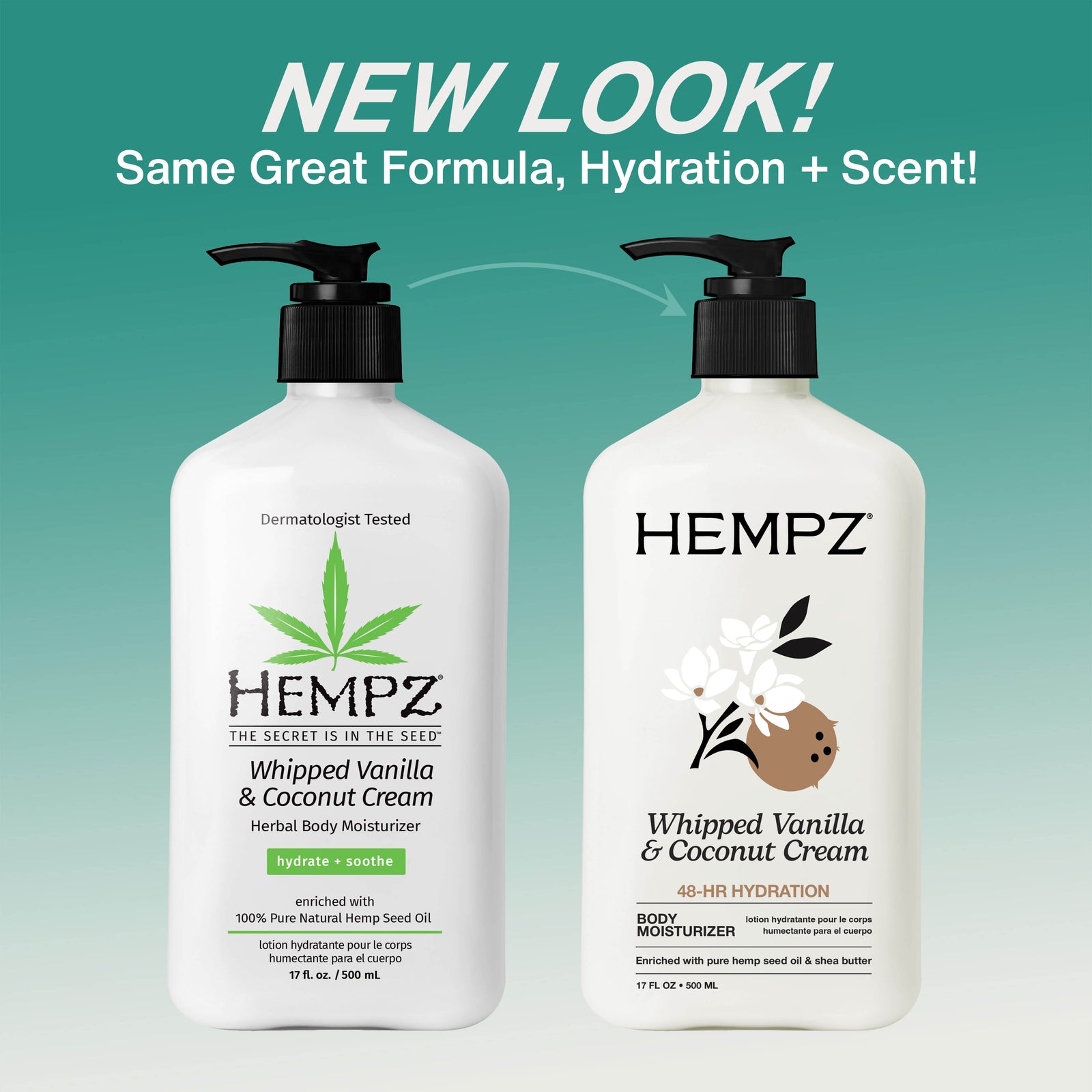Hempz Whipped Vanilla & Coconut Cream Moisturizing Body Lotion