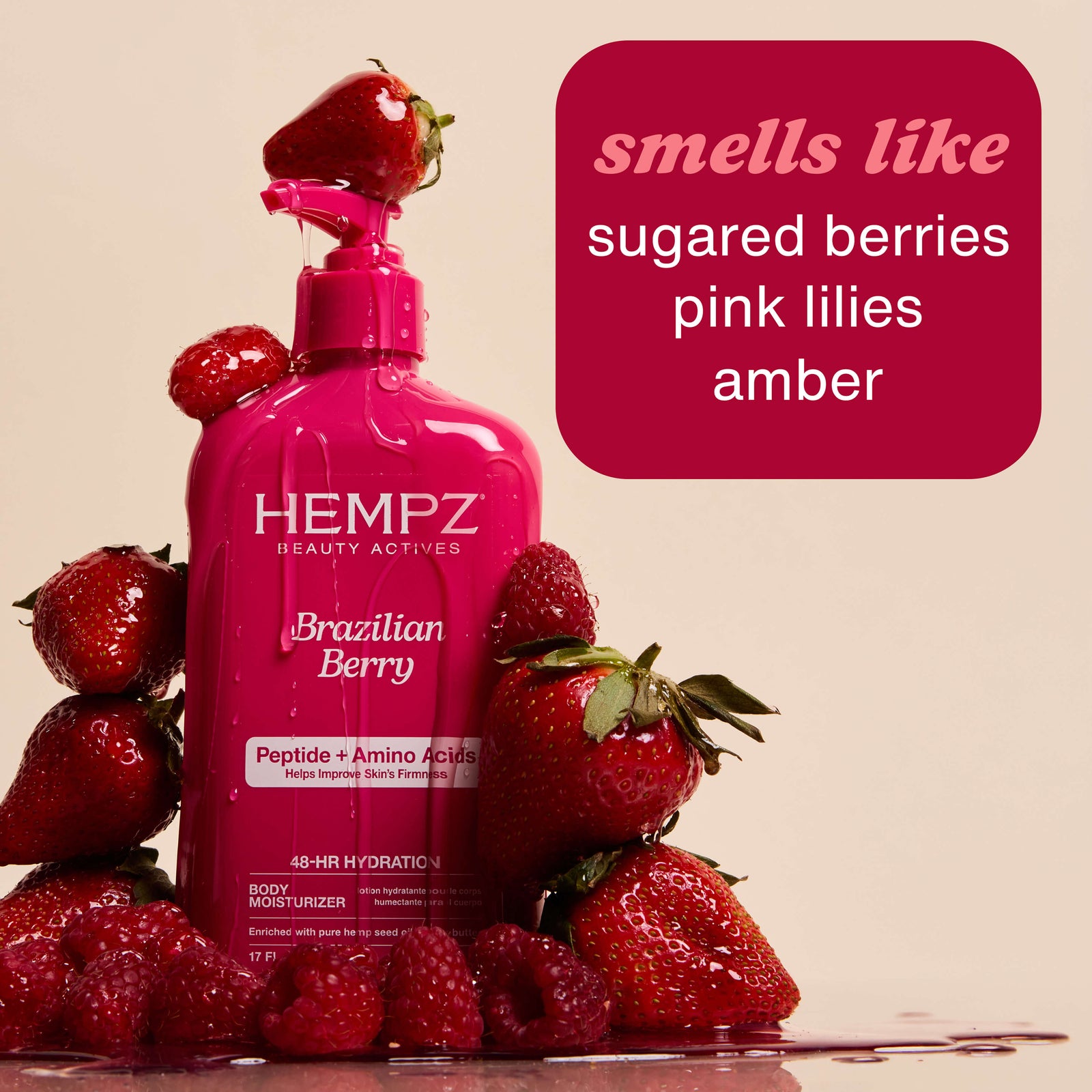 Hempz Beauty Actives Brazilian Berry Moisturizing Body Lotion with