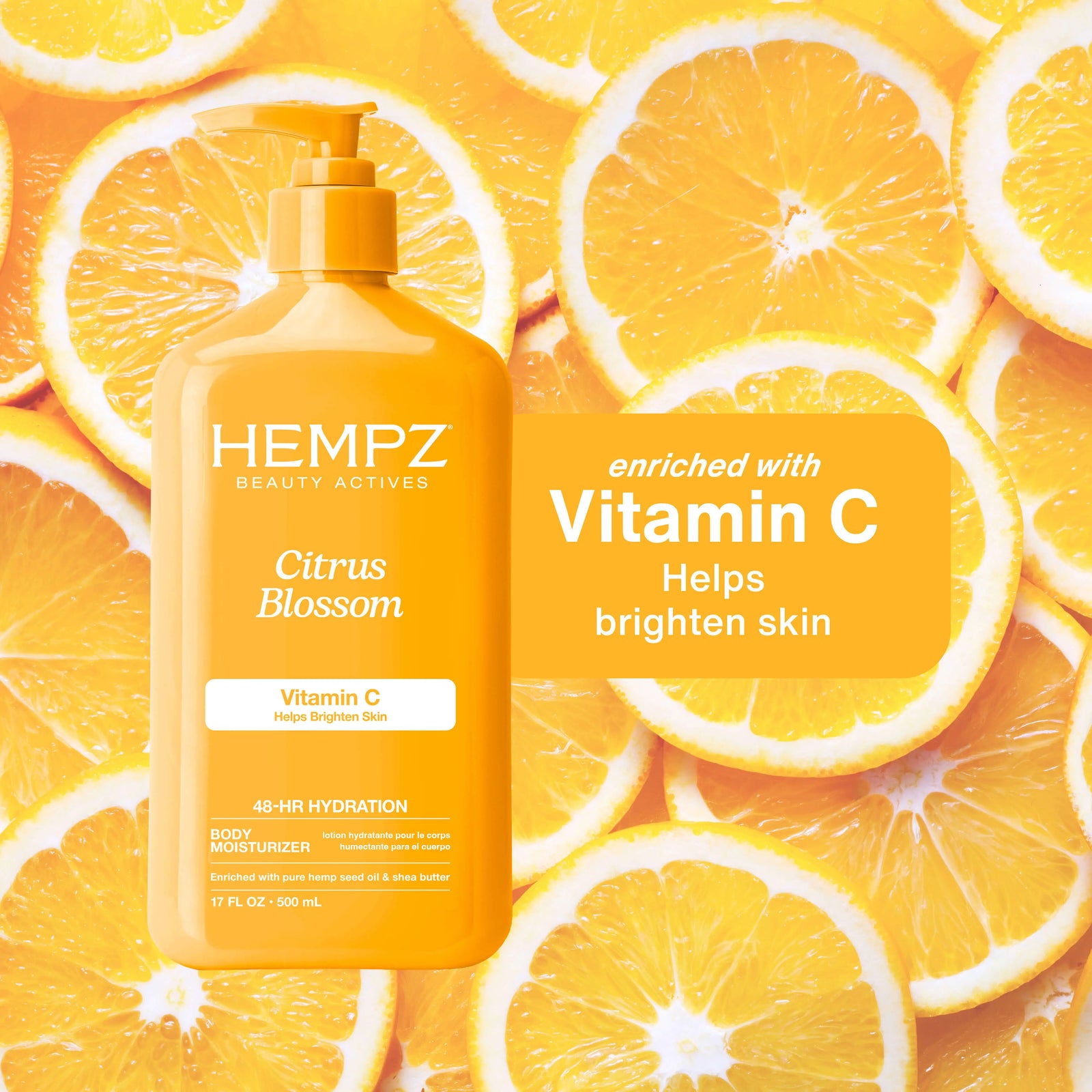 Hempz Beauty Actives Citrus Blossom Moisturizing Body Lotion with