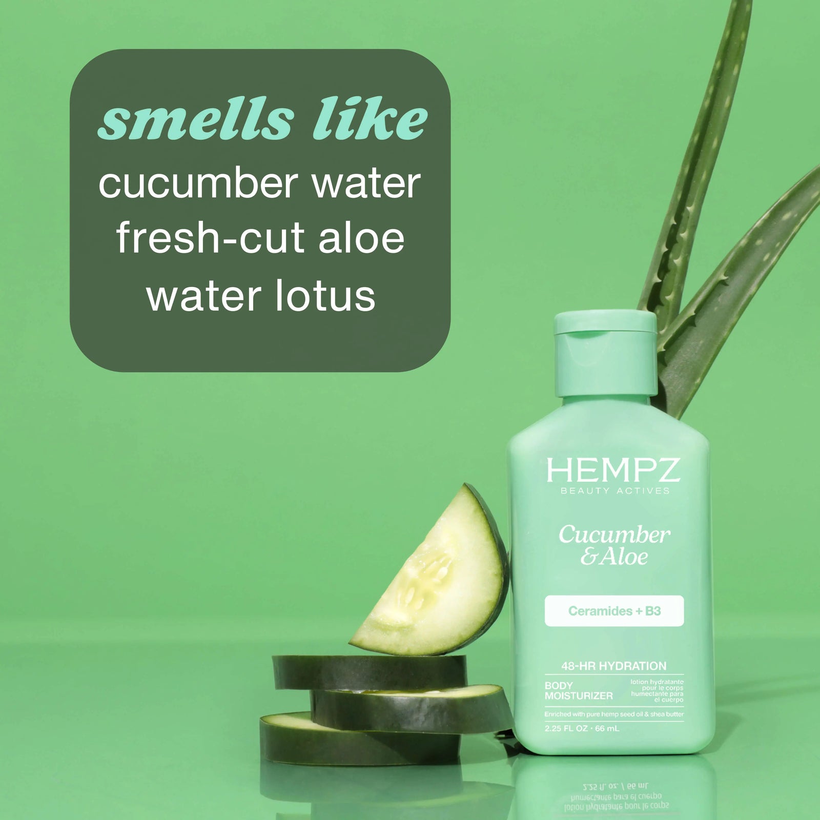 Hempz Travel-Size Beauty Actives Cucumber & Aloe Moisturizing Body