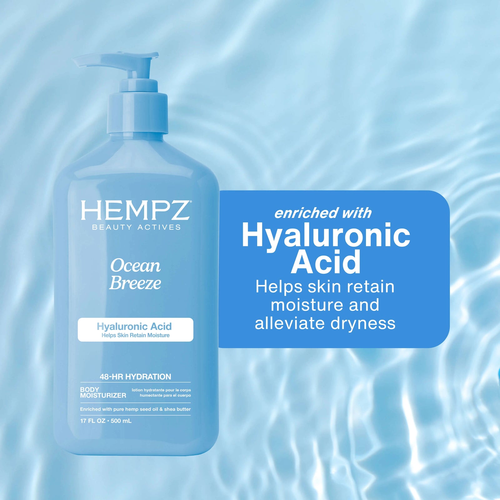 Hempz Beauty Actives Ocean Breeze Moisturizing Body Lotion with
