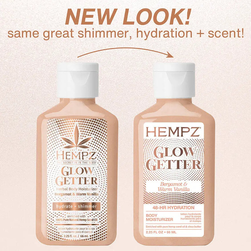 Hempz Travel-Size Glow Getter Moisturizing Body Lotion with Shimmer