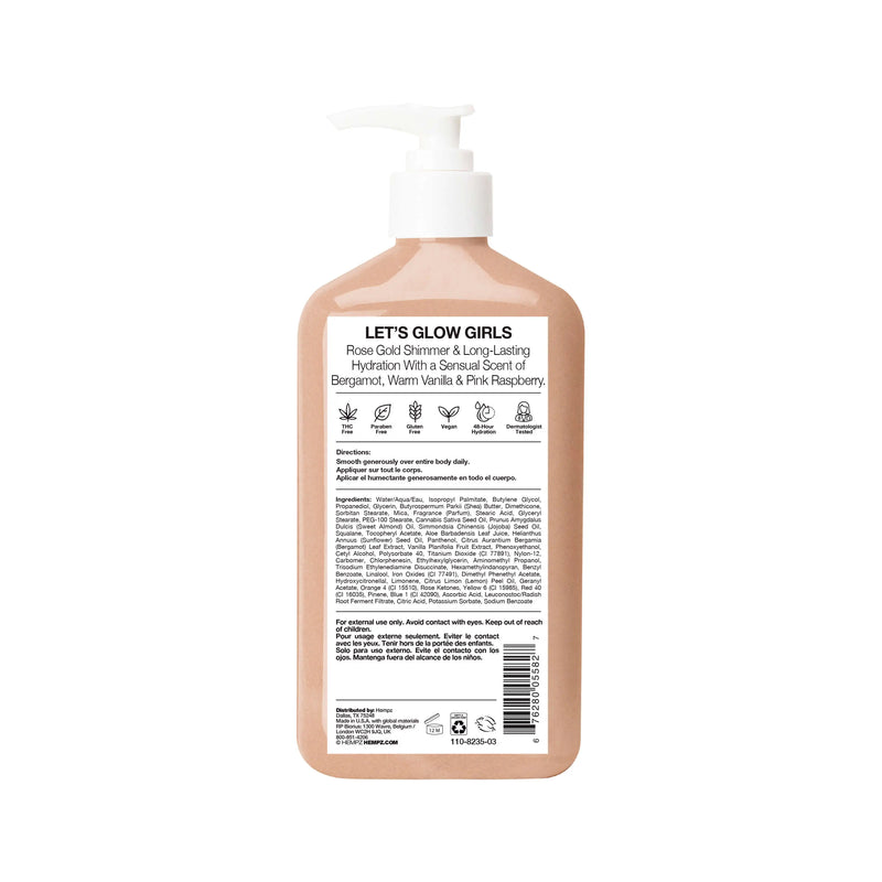 Hempz Glow Getter Moisturizing Body Lotion with Shimmer