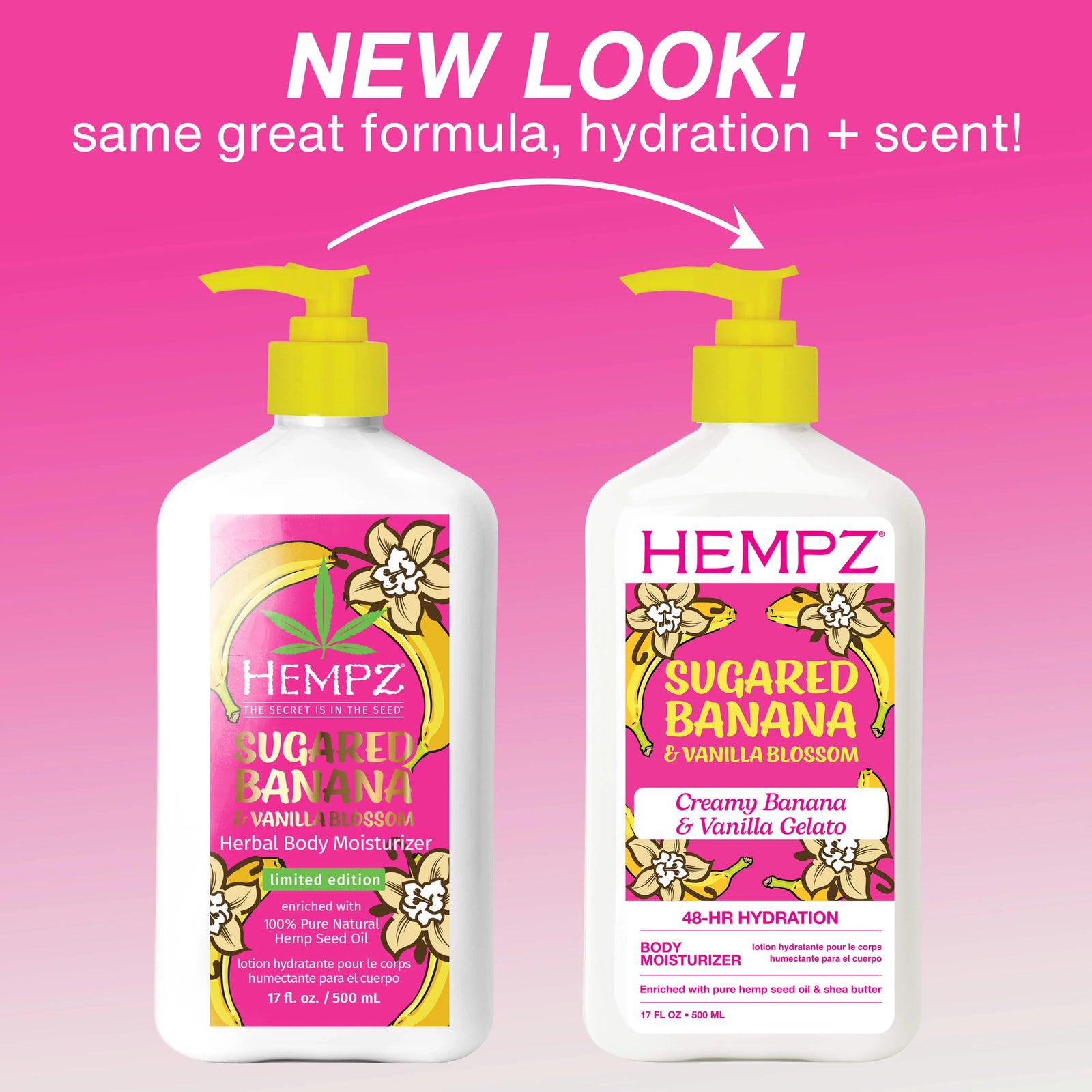 Hempz Sugared Banana & Vanilla Blossom Moisturizing Body Lotion